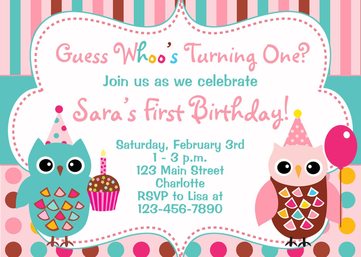 Best ideas about Owl Birthday Invitations
. Save or Pin Owl Birthday Invitation birthday owls cupcake you print Now.