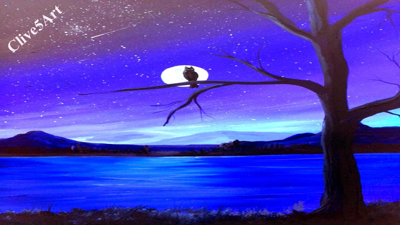 Best ideas about Paint Night Ideas Easy
. Save or Pin Easy Night Sky Moon Stars Now.