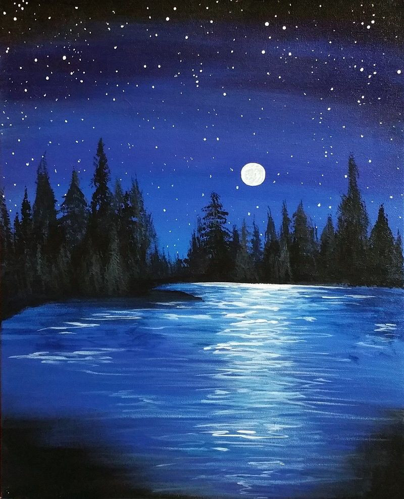 Best ideas about Paint Night Ideas Easy
. Save or Pin Beautiful night Canvas Now.