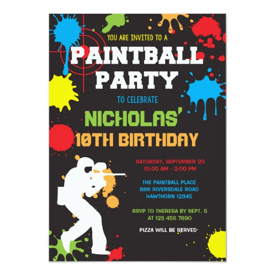 Best ideas about Paintball Birthday Invitations
. Save or Pin Paintball Birthday Invitation Paintball Birthday Now.