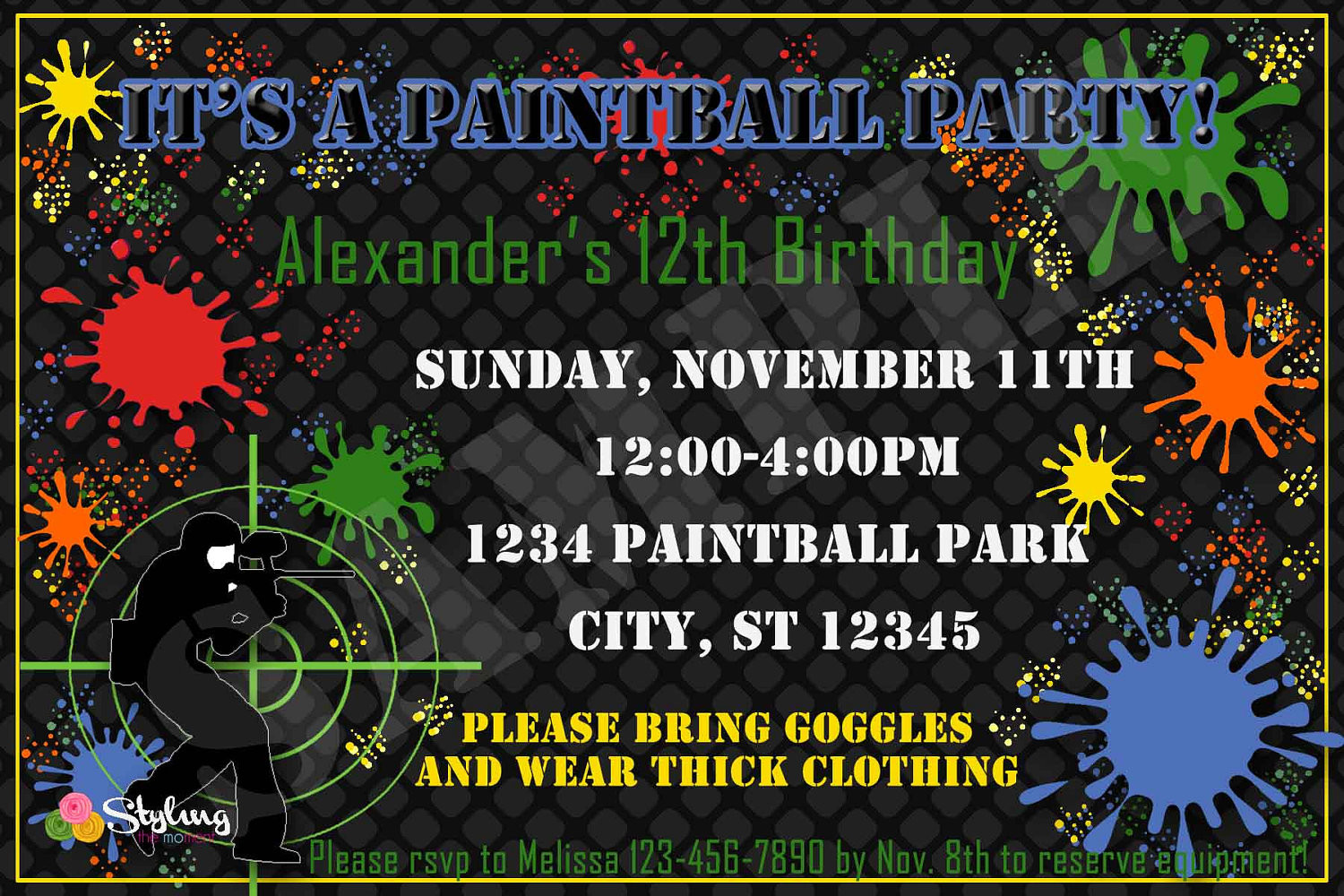 Best ideas about Paintball Birthday Invitations
. Save or Pin Paintball Party Invitation Now.