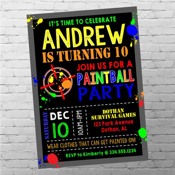 Best ideas about Paintball Birthday Invitations
. Save or Pin Paintball Birthday Invitation Paintball Invitation Now.