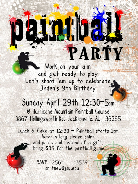 Best ideas about Paintball Birthday Invitations
. Save or Pin PAINTBALL Birthday Invitation Digital File to Print for BOY Now.
