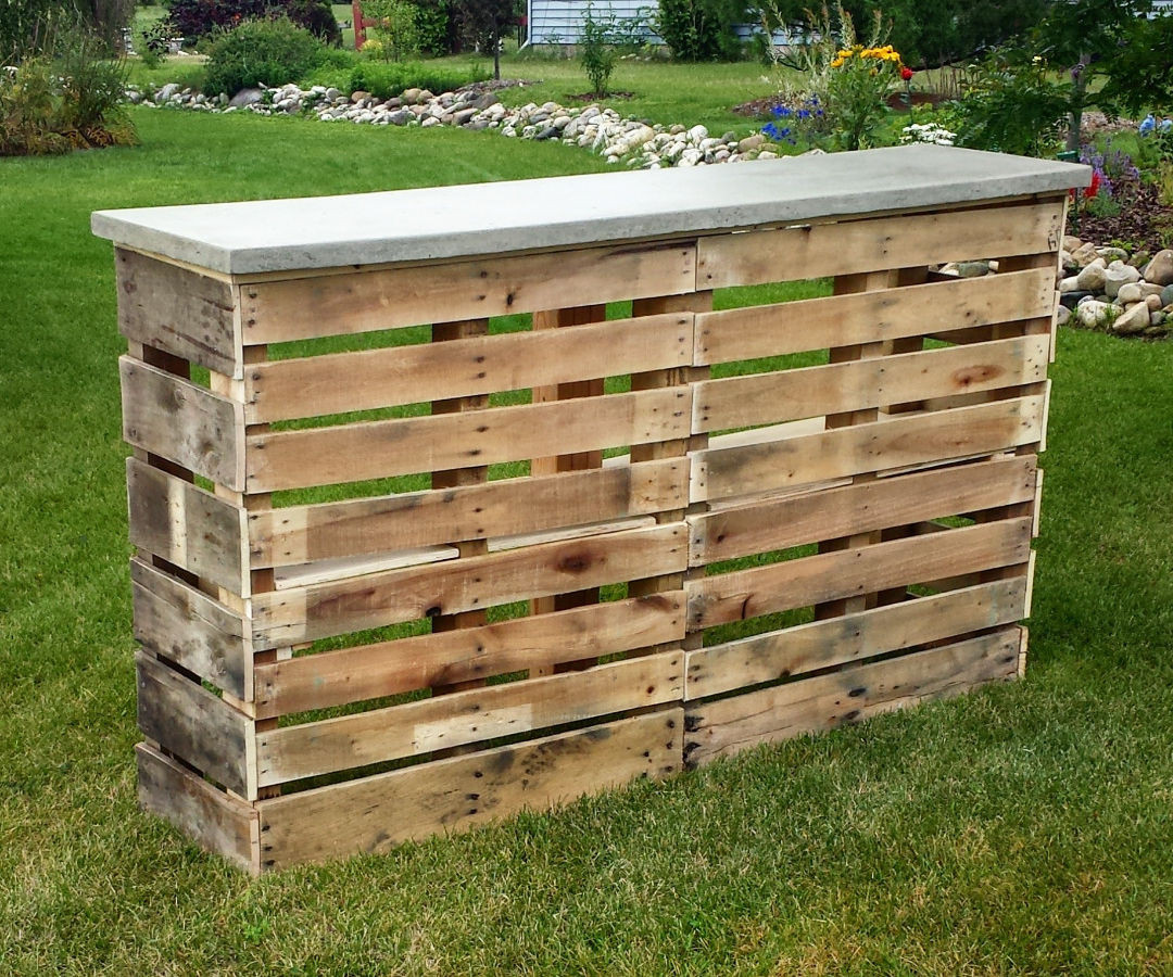 Best ideas about Pallet Bar DIY
. Save or Pin Pallet Patio Bar With Concrete Top 6 Steps with Now.
