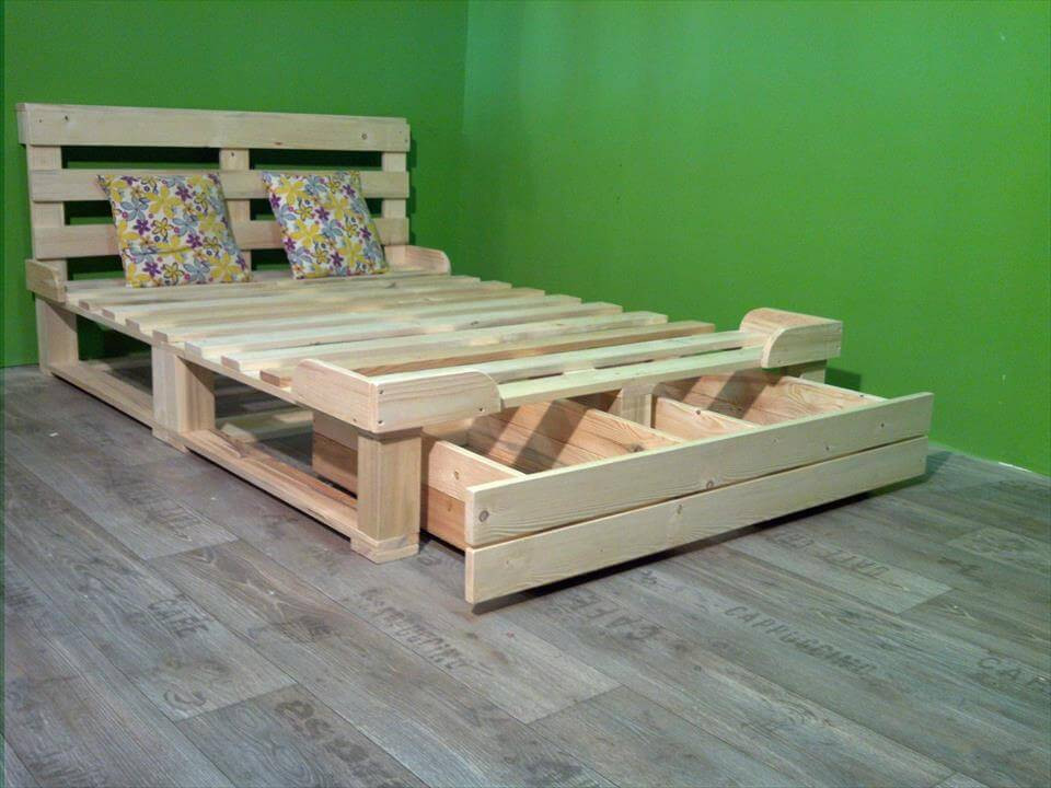 Best ideas about Pallet Bed Frame DIY
. Save or Pin 10 Easy DIY Wooden Pallets Bed Frame Ideas For Home Sensod Now.