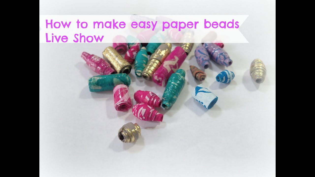 Best ideas about Paper Beads DIY
. Save or Pin How to make easy paper beads with handmade paper DIY Now.