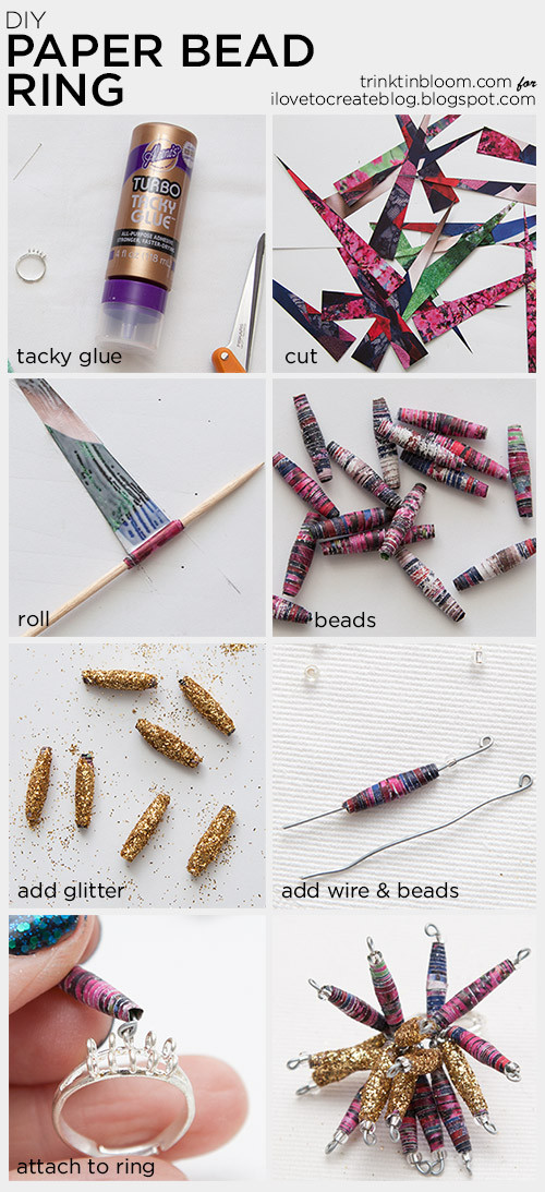 Best ideas about Paper Beads DIY
. Save or Pin iLoveToCreate Blog DIY Paper Bead Ring Now.