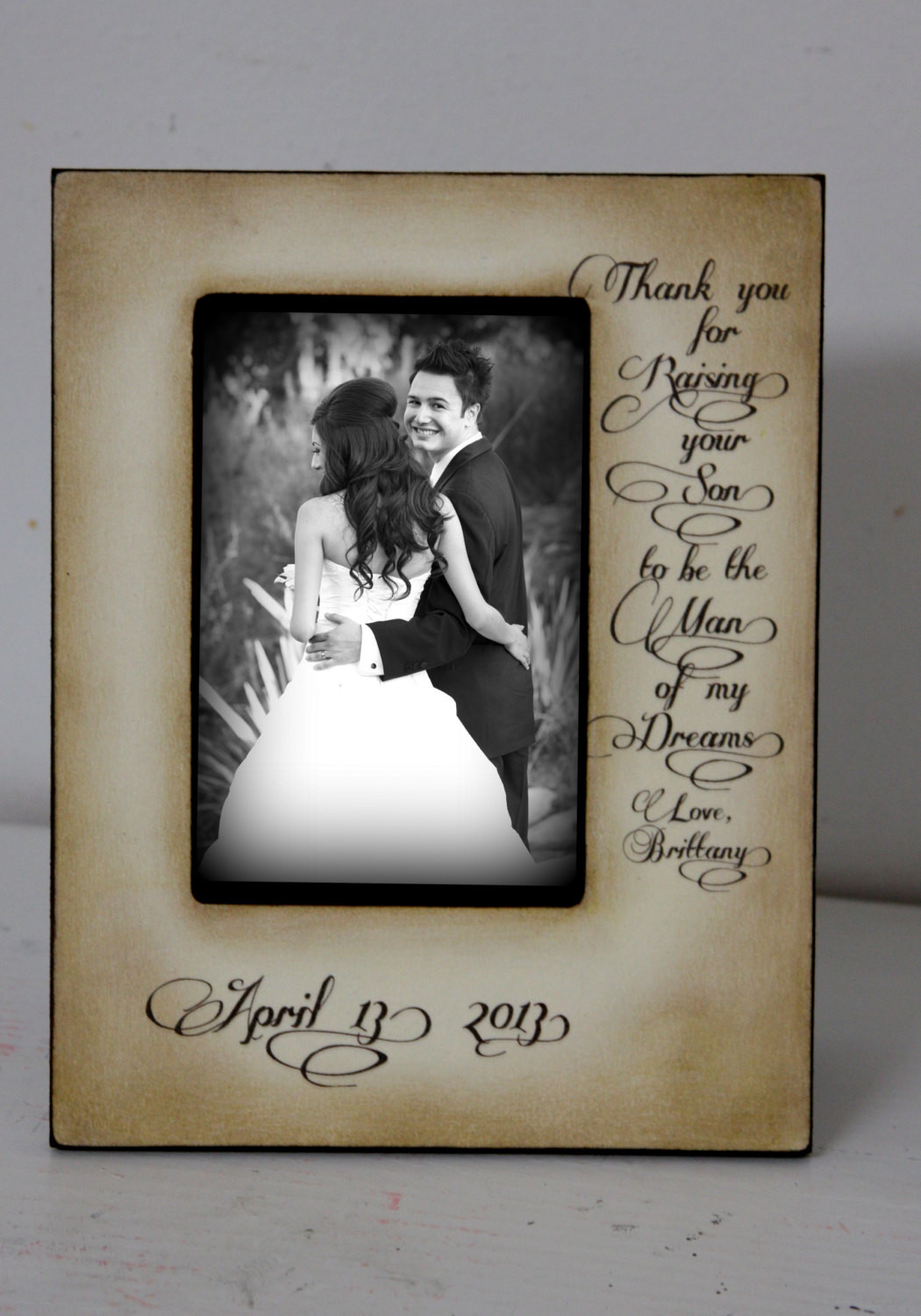 Best ideas about Parents Of The Groom Gift Ideas
. Save or Pin Wedding Sign Picture Frame Thank you for Raising your son to Now.