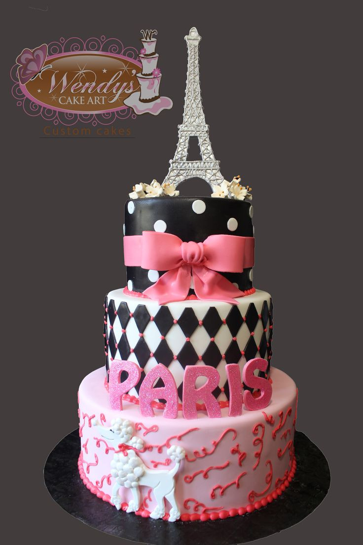 Best ideas about Paris Themed Birthday Cake
. Save or Pin Paris theme cake from Wendyscakeart Now.
