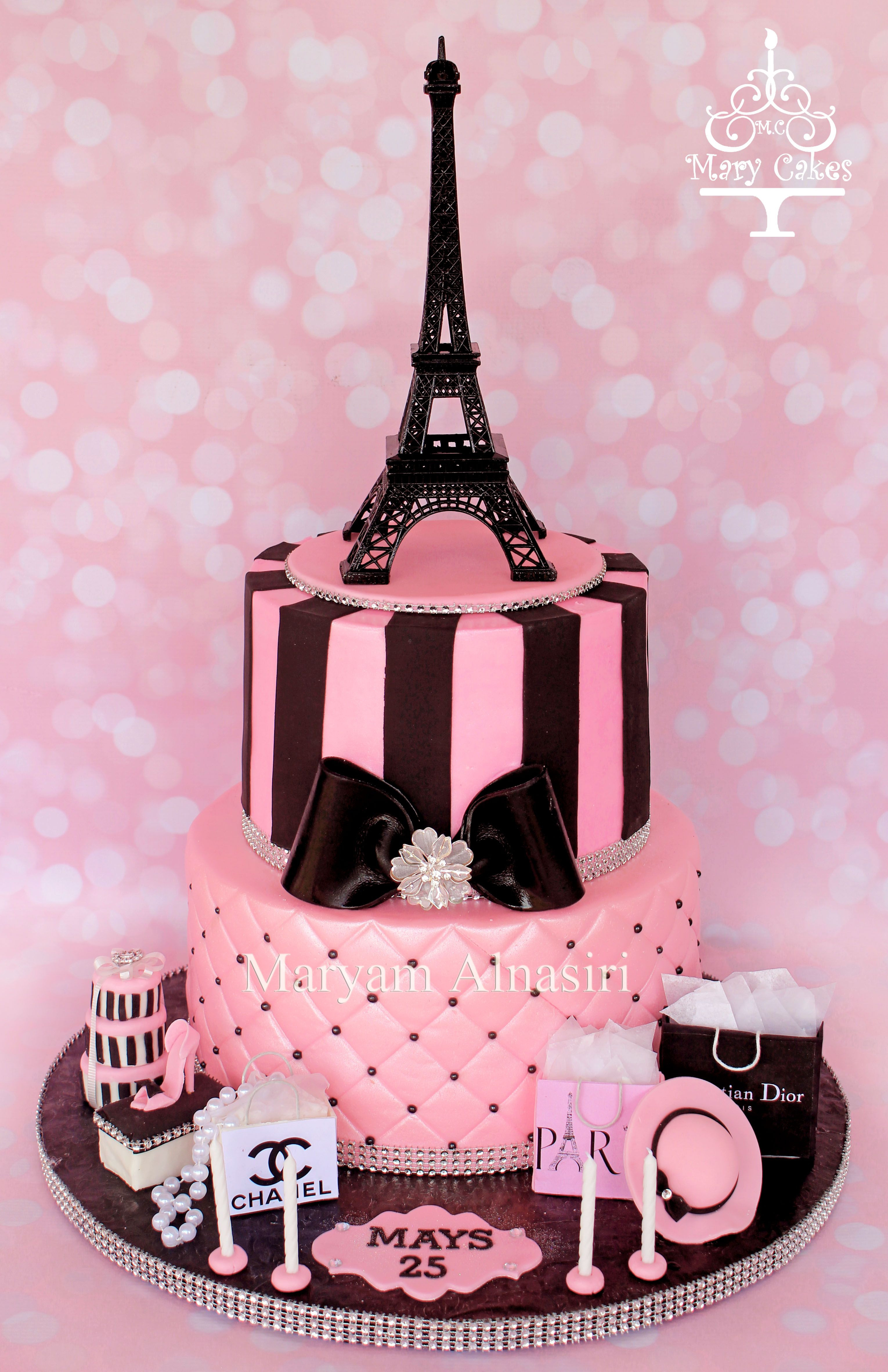 Best ideas about Paris Themed Birthday Cake
. Save or Pin Parisian theme cake pariscake eiffeltower pinkandblack Now.