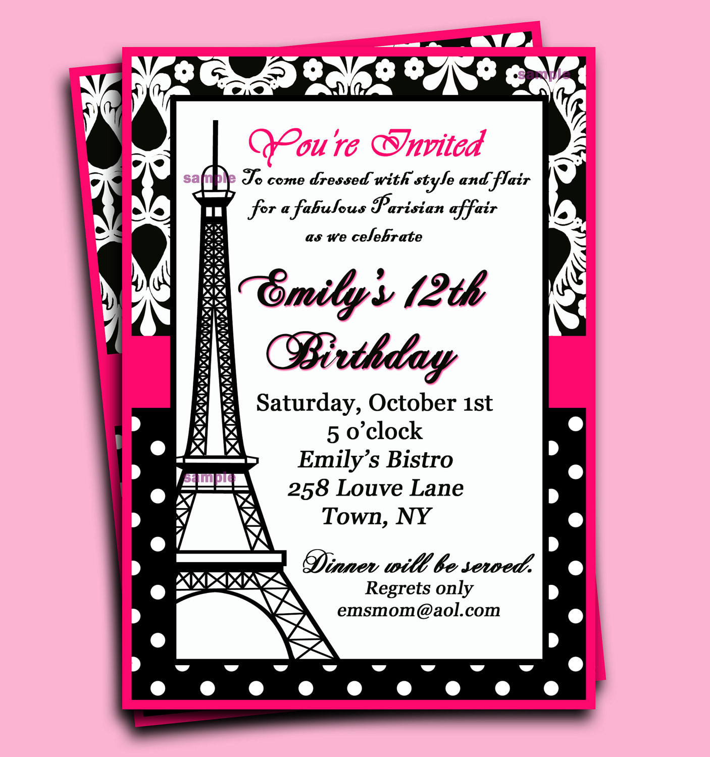 Best ideas about Paris Themed Birthday Invitations
. Save or Pin Paris Invitation Printable or Printed with FREE by Now.