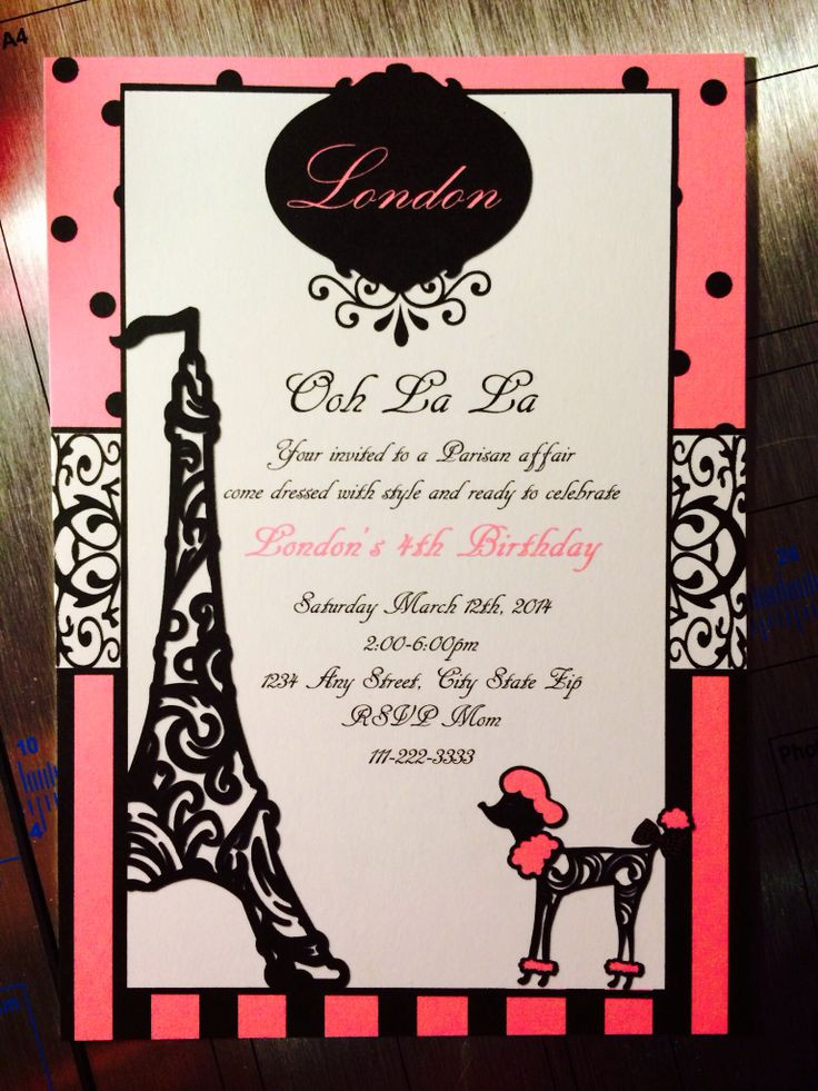 Best ideas about Paris Themed Birthday Invitations
. Save or Pin Paris themed birthday invitations Now.