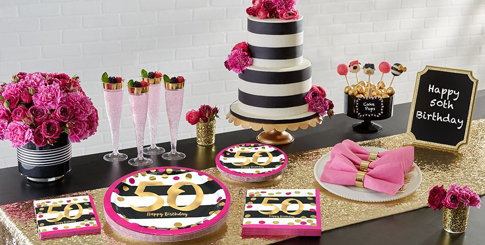 Best ideas about Party City 50th Birthday Decorations
. Save or Pin Pink and Gold 50th Birthday Party Supplies Now.