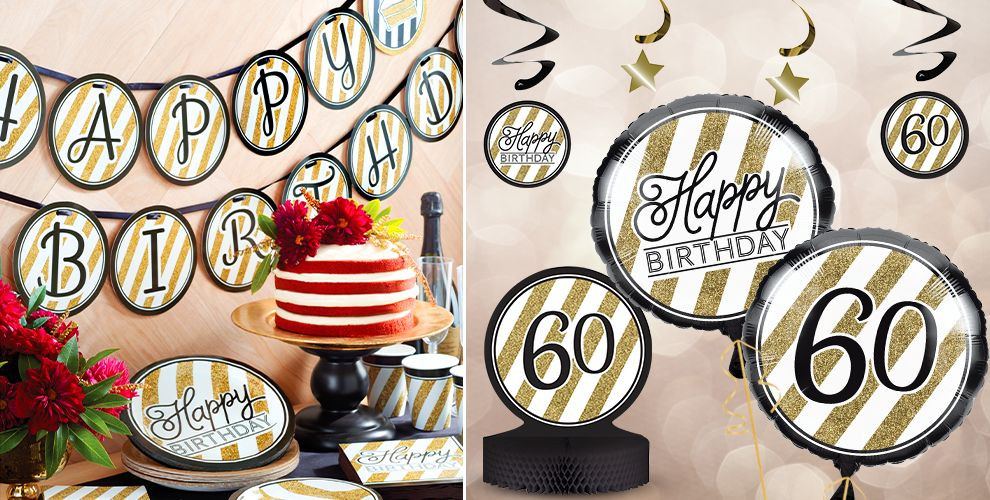 Best ideas about Party City 60th Birthday
. Save or Pin White & Gold Striped 60th Birthday Party Supplies Party City Now.