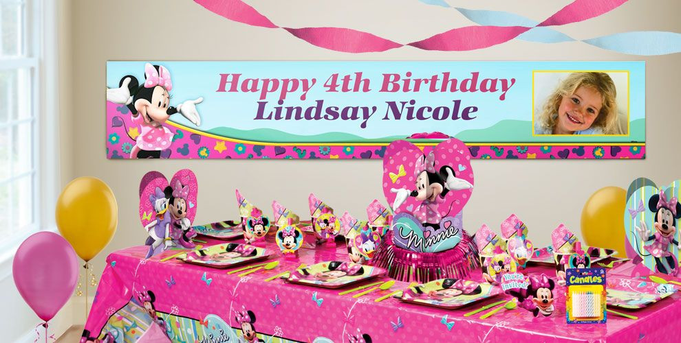 Best ideas about Party City Birthday Banner
. Save or Pin Custom Minnie Mouse Birthday Banners Party City Now.