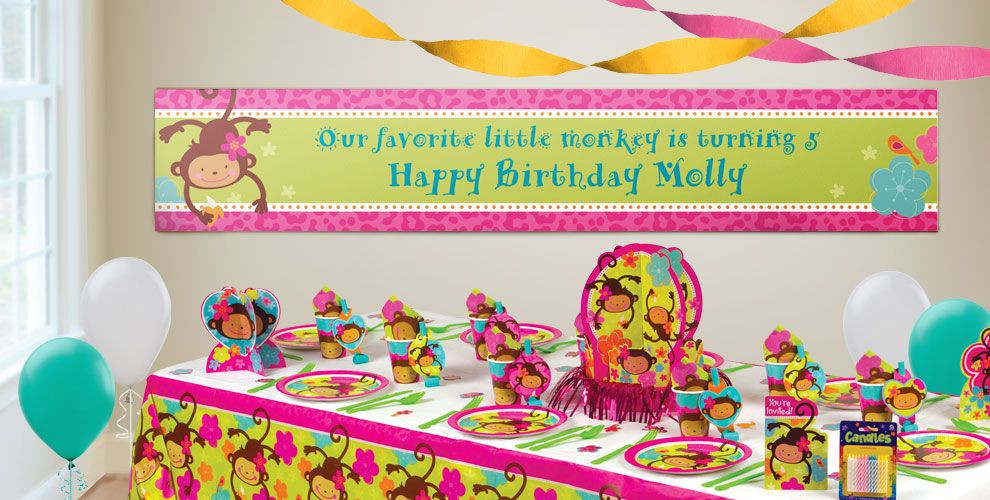 Best ideas about Party City Birthday Banner
. Save or Pin Custom Monkey Love Birthday Banners Party City Now.