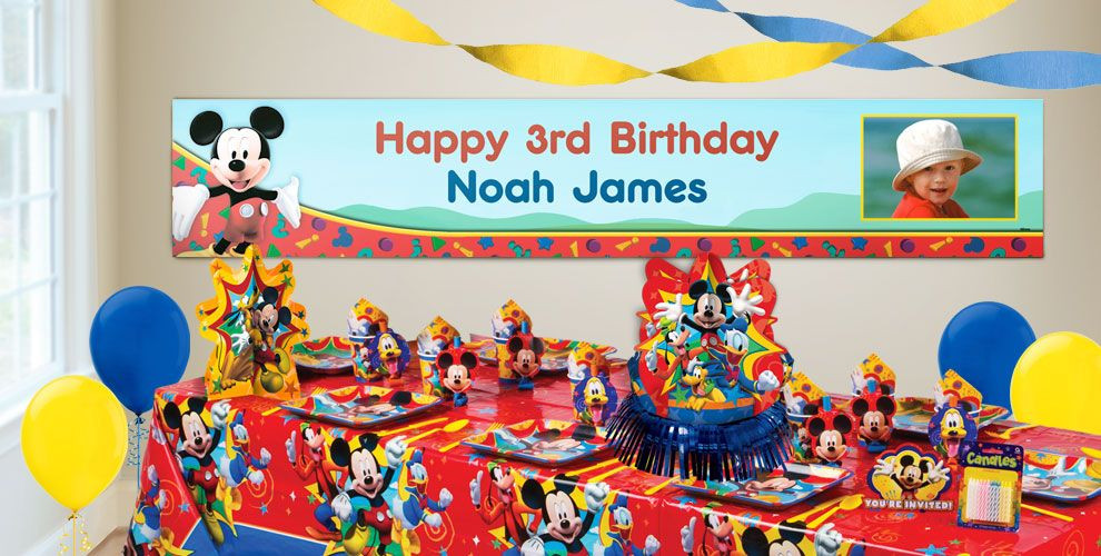 Best ideas about Party City Birthday Banner
. Save or Pin Custom Mickey Mouse Birthday Banners Party City Now.