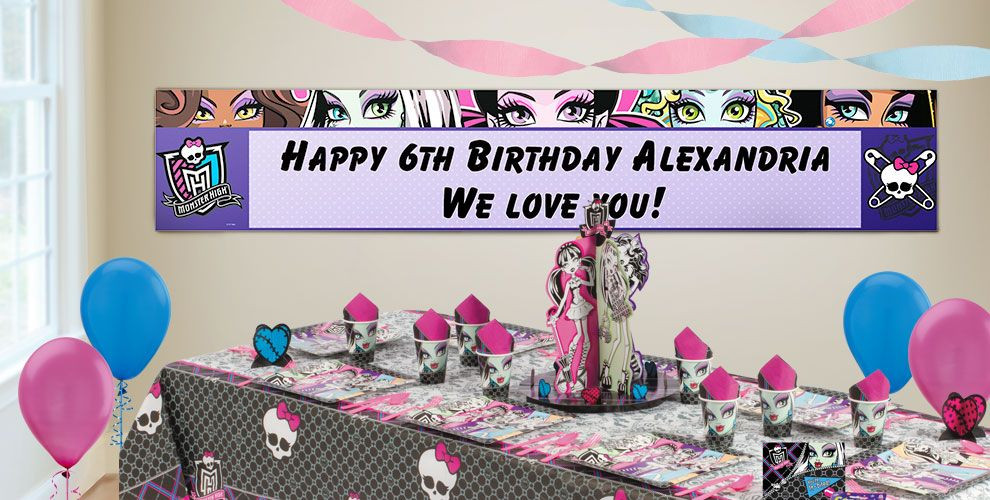 Best ideas about Party City Birthday Banners
. Save or Pin Custom Monster High Birthday Banners Party City Now.