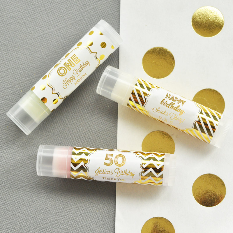 Best ideas about Party Favours For 50th Birthday
. Save or Pin 50th Birthday Party Favors Lip Balm Favors Unique Birthday Now.