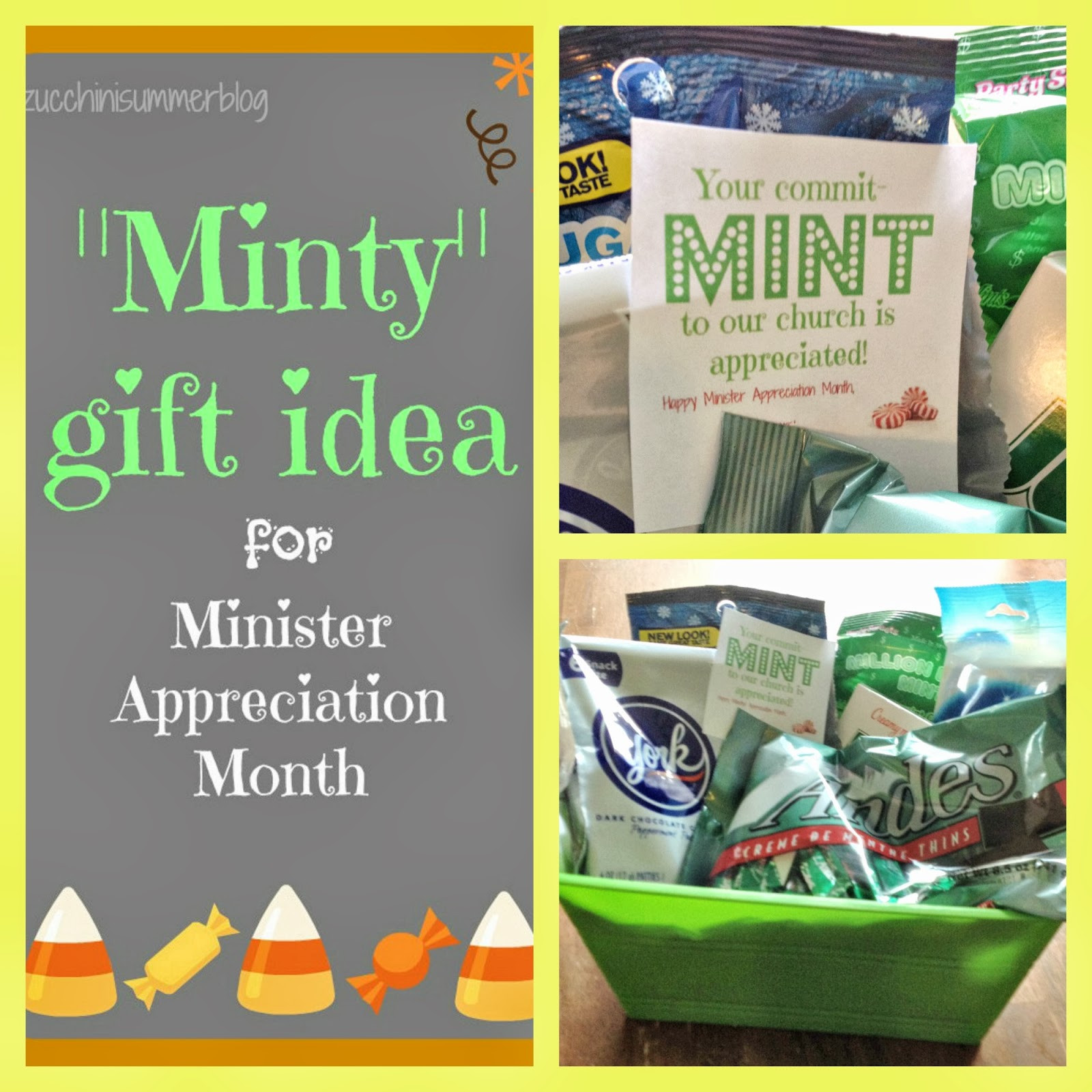 Best ideas about Pastor Appreciation Gift Ideas  . Save or Pin Zucchini Summer mit MINT to Church Minister Now.