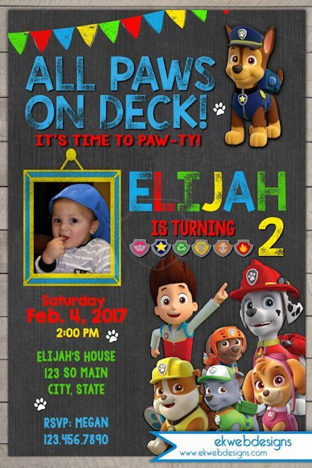 Best ideas about Paw Patrol Birthday Invitations With Photo
. Save or Pin Paw Patrol Birthday Invitation with photo Custom Nick Jr Now.