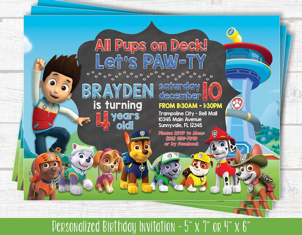 Best ideas about Paw Patrol Birthday Party Invitations
. Save or Pin Paw Patrol Invitation NEW Paw Patrol Birthday Invitation Now.