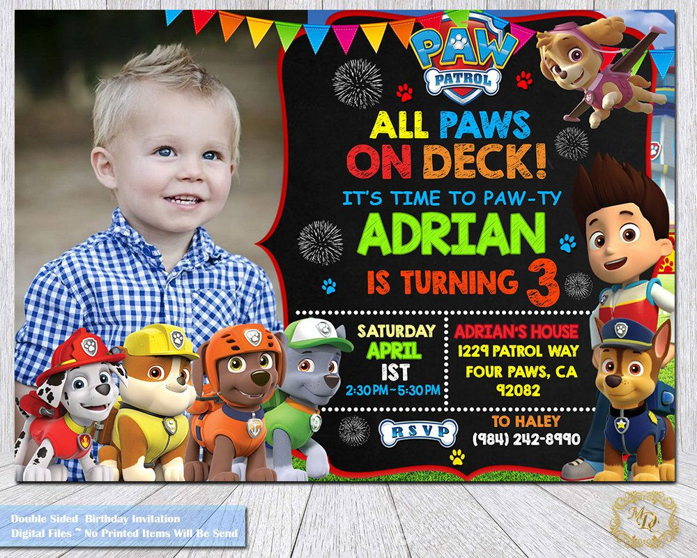 Best ideas about Paw Patrol Birthday Party Invitations
. Save or Pin Pin by Tiffany Sparks on Blaine s Bday Now.