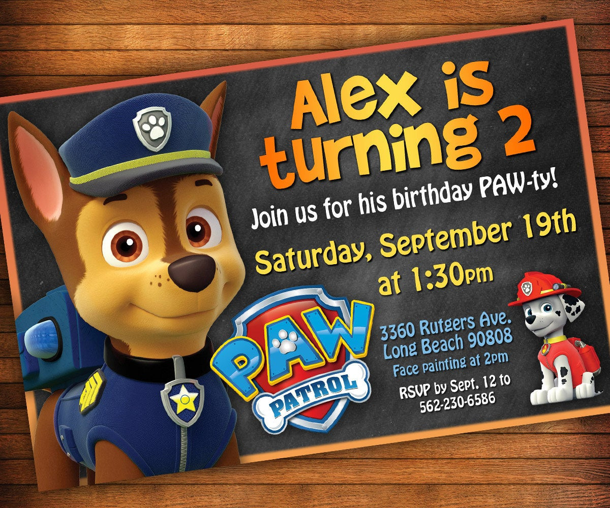 Best ideas about Paw Patrol Birthday Party Invitations
. Save or Pin Paw Patrol Invitation Paw Patrol Birthday Party Invitation Now.