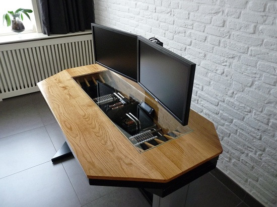 Best ideas about Pc Desk Case DIY
. Save or Pin Man builds the ultimate PC case desk hybrid Geek Now.