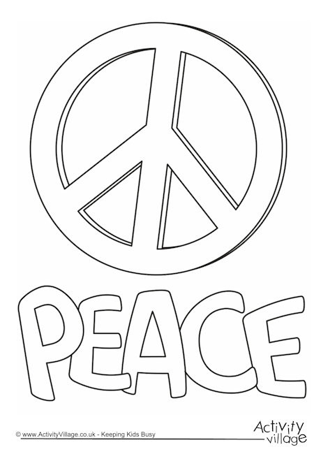 Best ideas about Peace Sign Coloring Sheets For Girls
. Save or Pin Peace Colouring Page Now.