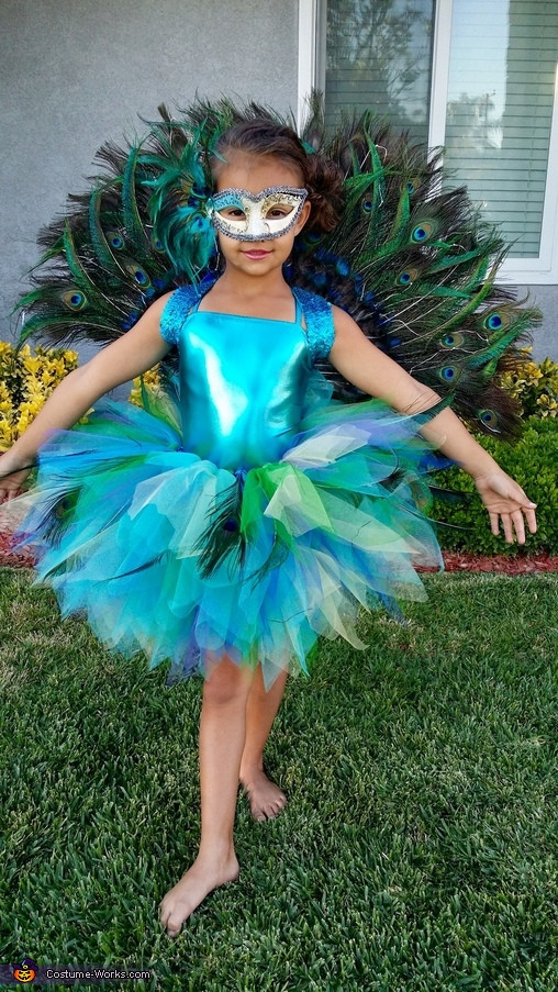 Best ideas about Peacock Halloween Costume DIY
. Save or Pin Homemade Peacock Costume for Girl Now.