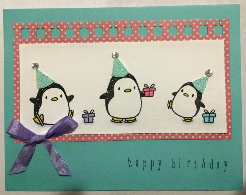 Best ideas about Penguin Birthday Card
. Save or Pin Party Penguins Birthday Card – Stamping in the Rain Now.