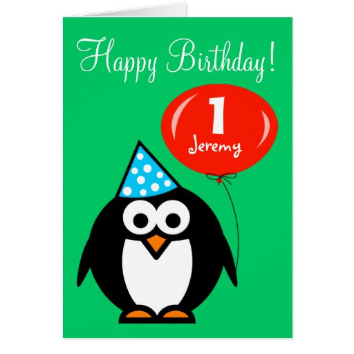 Best ideas about Penguin Birthday Card
. Save or Pin Personalized Birthday card Penguin with balloon Now.