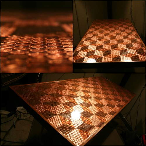 Best ideas about Penny Table DIY
. Save or Pin How to Make a Penny Tabletop with 5000 Pennies and Some Now.