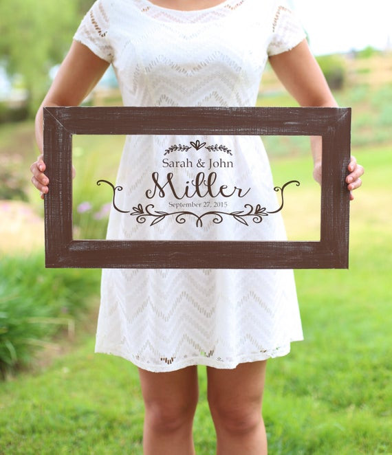 Best ideas about Personal Shower Gift Ideas For The Bride
. Save or Pin Personalized Calligraphy Wedding Sign Bridal Shower Gift Now.