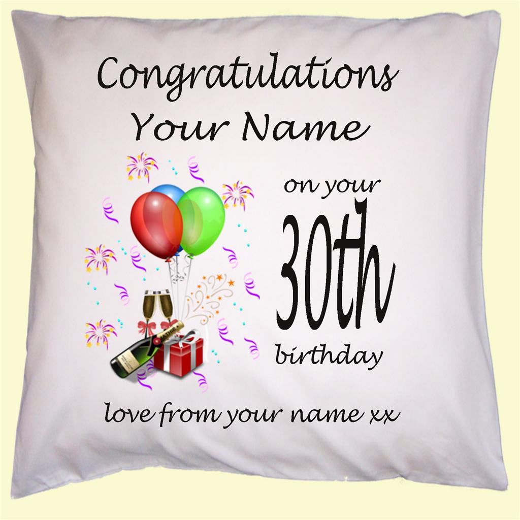 Best ideas about Personalised 50th Birthday Gifts
. Save or Pin PERSONALISED 30th 40th 50th 60th BIRTHDAY GIFT CUSHION Now.