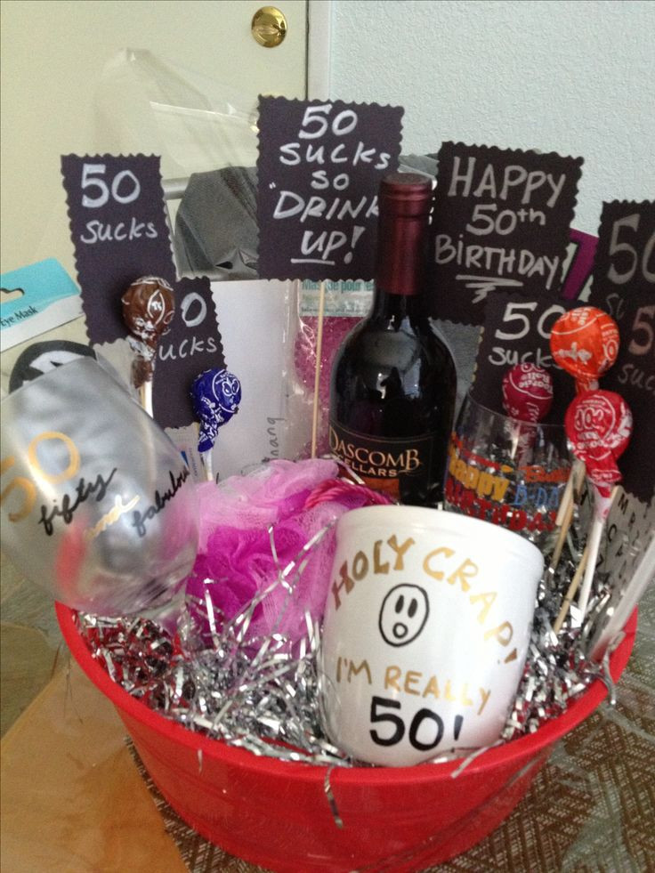 Best ideas about Personalised 50th Birthday Gifts
. Save or Pin 50th birthday t basket with personalized wine glass and Now.