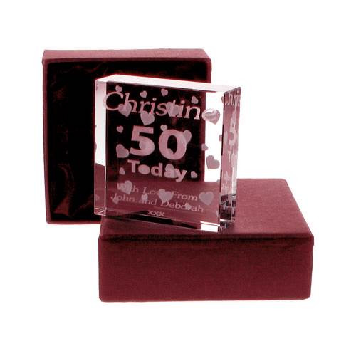 Best ideas about Personalised 50th Birthday Gifts
. Save or Pin Personalised 50th birthday t glassware glass token Now.