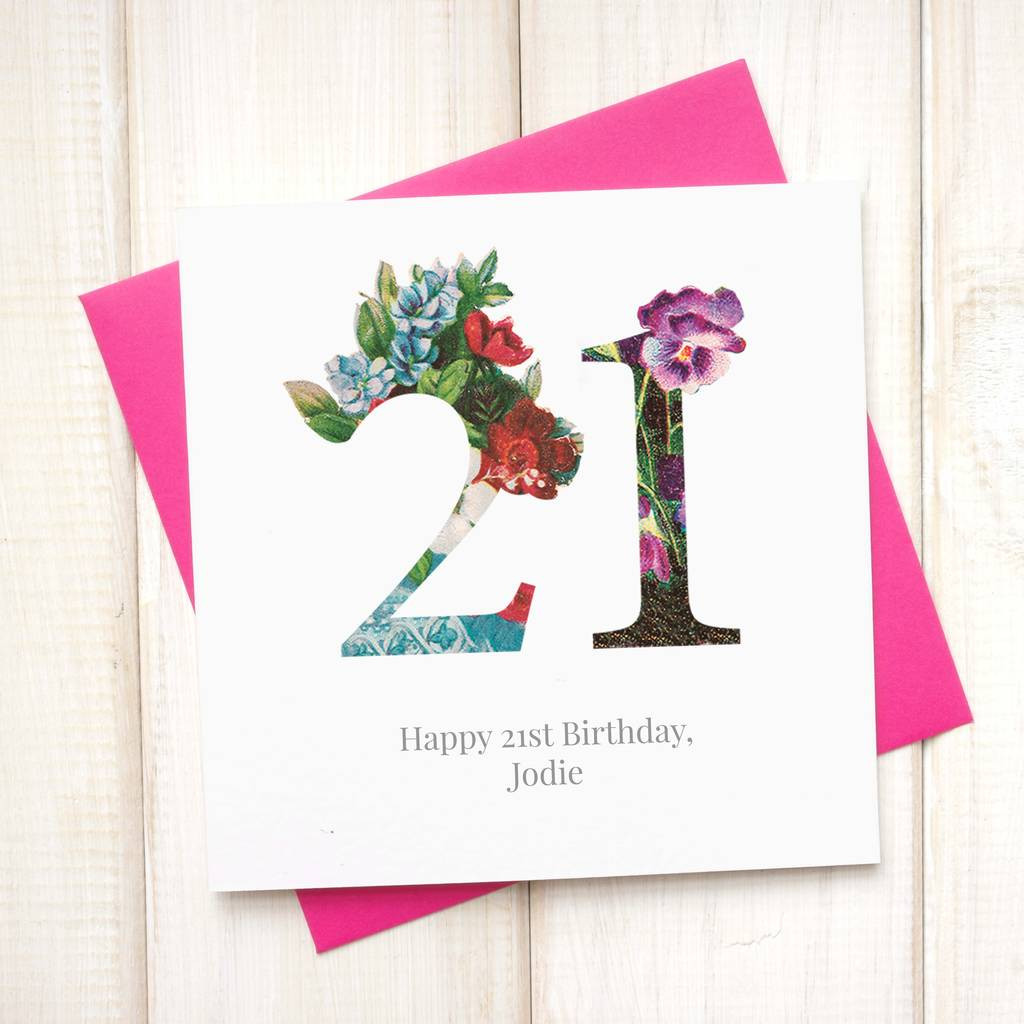 Best ideas about Personalised Birthday Card
. Save or Pin personalised floral 21st birthday card by chi chi moi Now.
