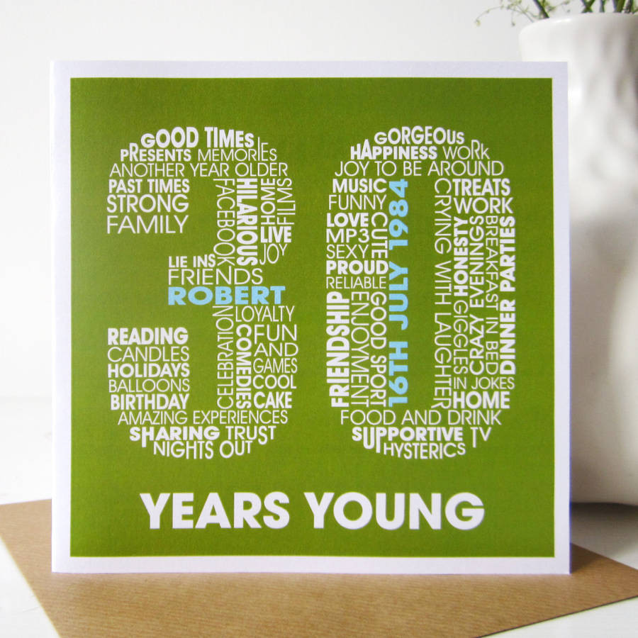 Best ideas about Personalised Birthday Card
. Save or Pin personalised 30th birthday card by mrs l cards Now.