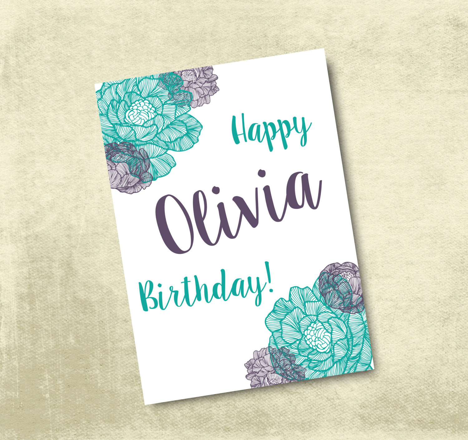 Best ideas about Personalized Birthday Card
. Save or Pin Personalized Printable Birthday Card 5X7 by Now.