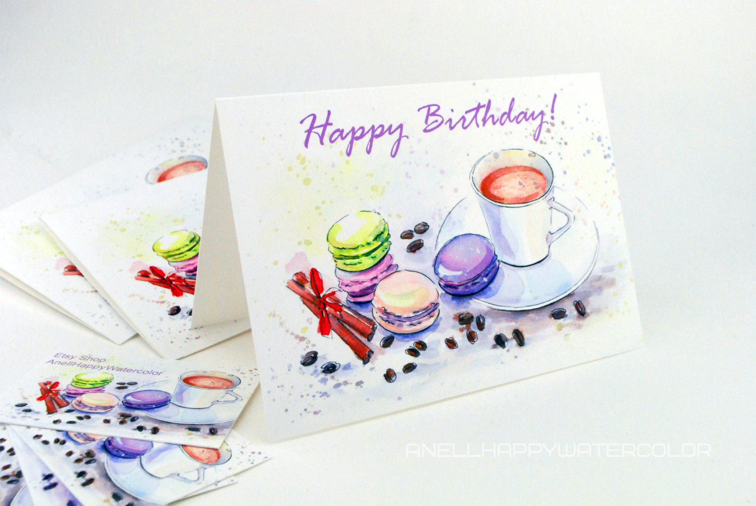 Best ideas about Personalized Birthday Card
. Save or Pin Happy Birthday card Personalized card Macaroons greeting Now.