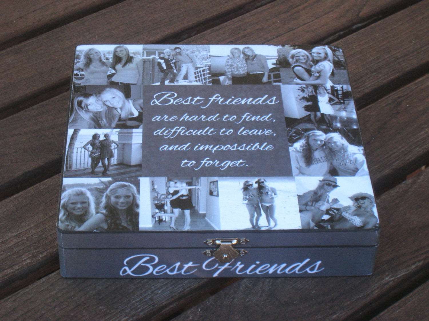 Best ideas about Personalized Gift Ideas For Friends
. Save or Pin Best Friends Collage Keepsake Box Unique Maid of Honor Now.