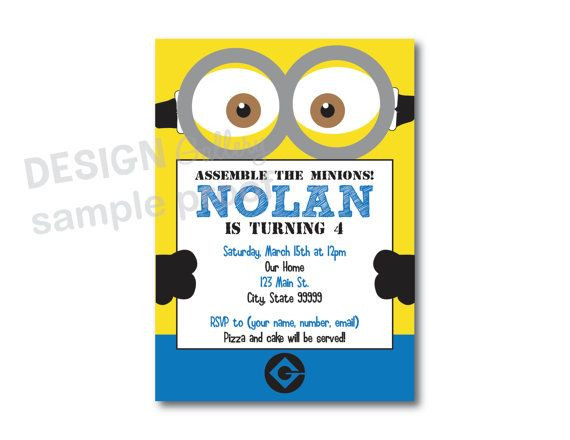 Best ideas about Personalized Minion Birthday Invitations
. Save or Pin 226 best images about Minion Birthday on Pinterest Now.