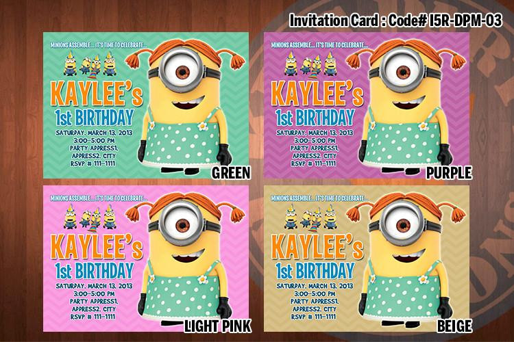 Best ideas about Personalized Minion Birthday Invitations
. Save or Pin Personalized Girl MINION Despicable Me Printable Birthday Now.