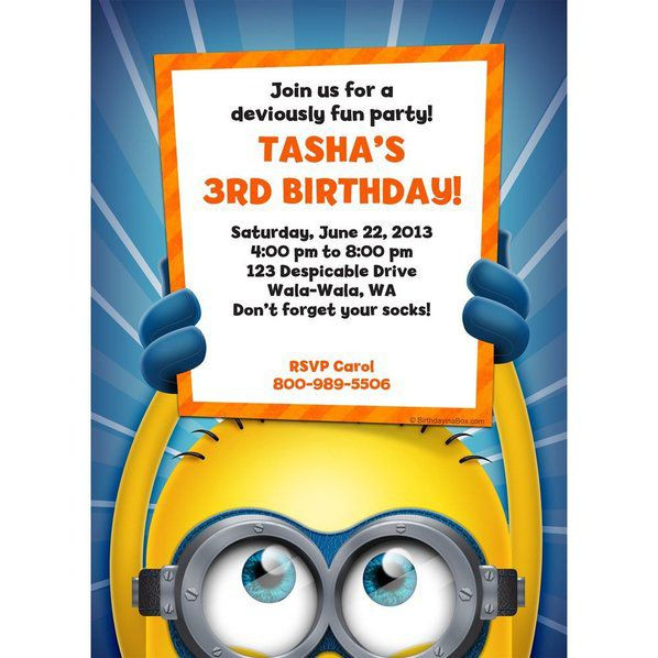 Best ideas about Personalized Minion Birthday Invitations
. Save or Pin Minion Personalized Invitation Each Wholesale Now.