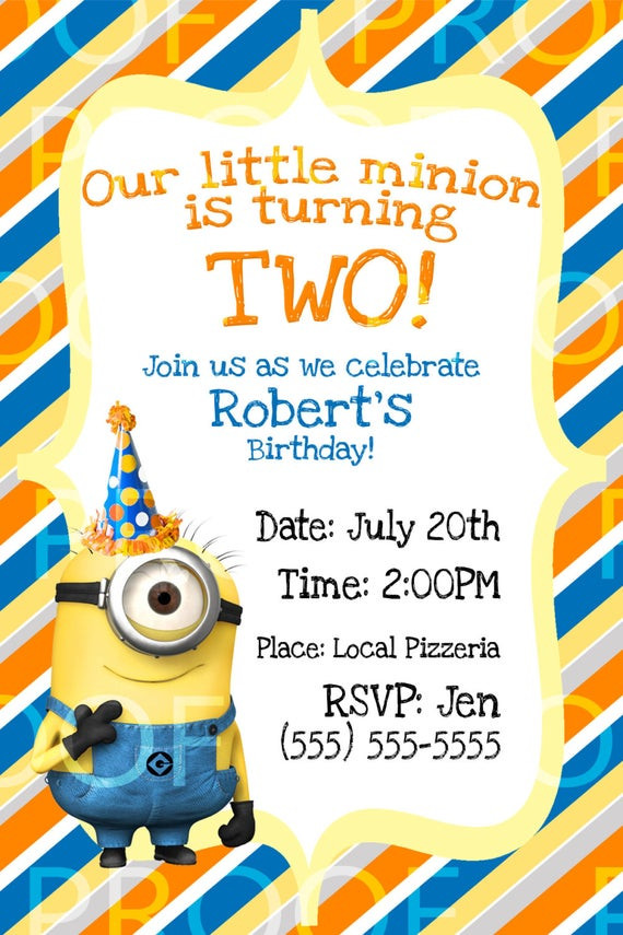 Best ideas about Personalized Minion Birthday Invitations
. Save or Pin Custom Despicable Me 2 Birthday Invitation by Now.