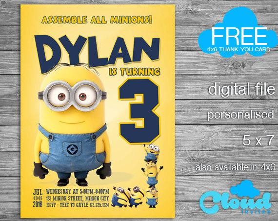 Best ideas about Personalized Minion Birthday Invitations
. Save or Pin Minion Birthday Invitation Minions Minion Invitation Minion Now.