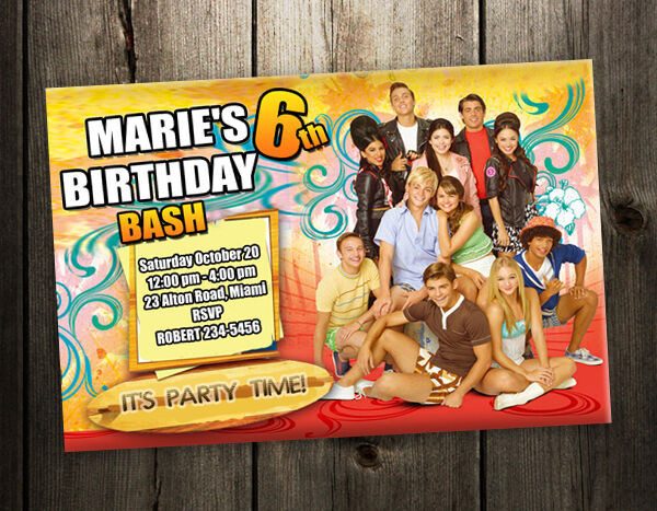 Best ideas about Photo Birthday Invitations
. Save or Pin TEEN BEACH MOVIE BIRTHDAY PARTY INVITATION PHOTO INVITE Now.