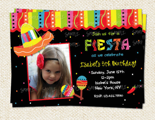 Best ideas about Photo Birthday Invitations
. Save or Pin Mexican Fiesta Birthday Invitation Now.